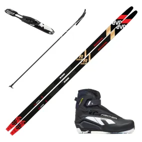 2023 Rossignol Evo XC 55 R-Skin Skis w/ Fischer XC Comfort Pro Boots and Poles