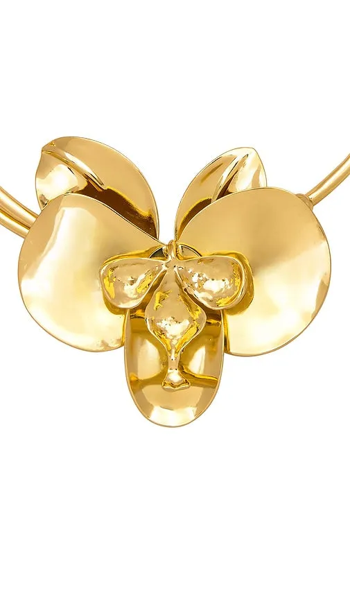 8 Other Reasons Orchid Choker in Metallic Gold