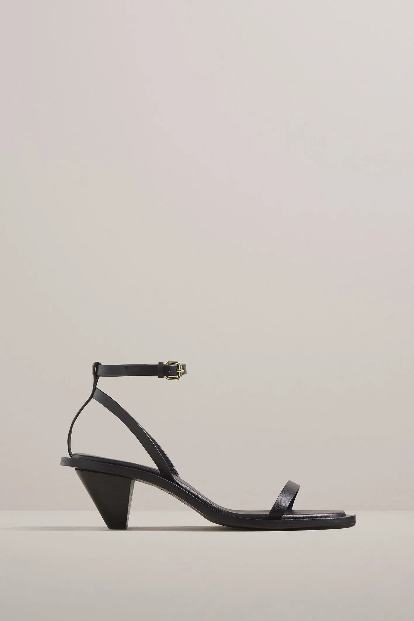 A Emery Irving Heeled Sandal in Black