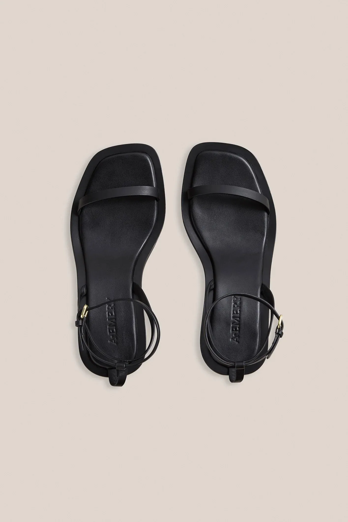 A Emery Irving Heeled Sandal in Black
