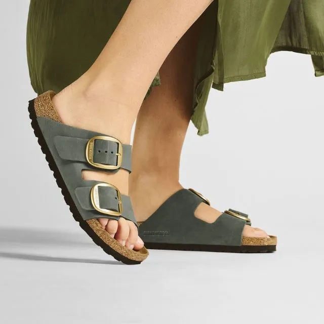 Arizona Big Buckle Nubuck Leather Narrow - Thyme