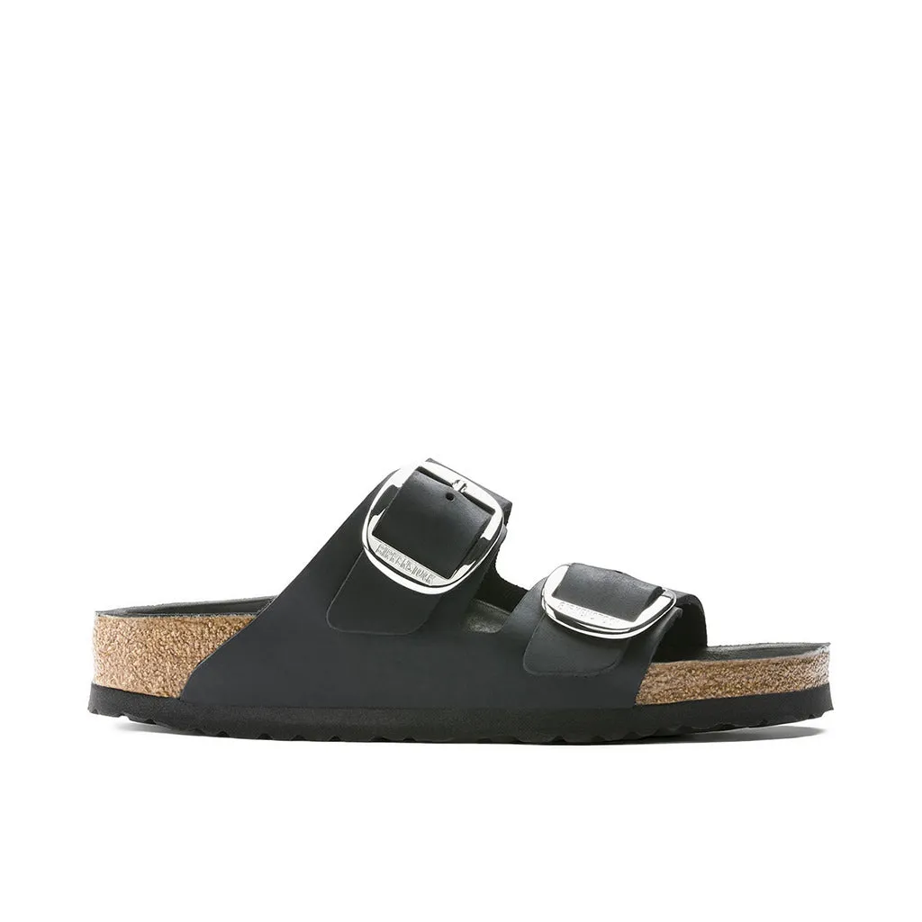 Arizona Oiled Leather Big Buckle Narrow - Black