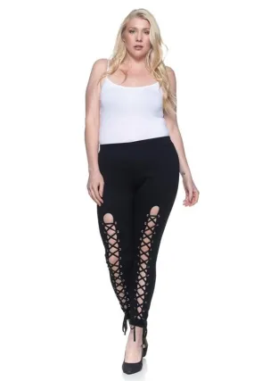 Bold Lace-up Leggings