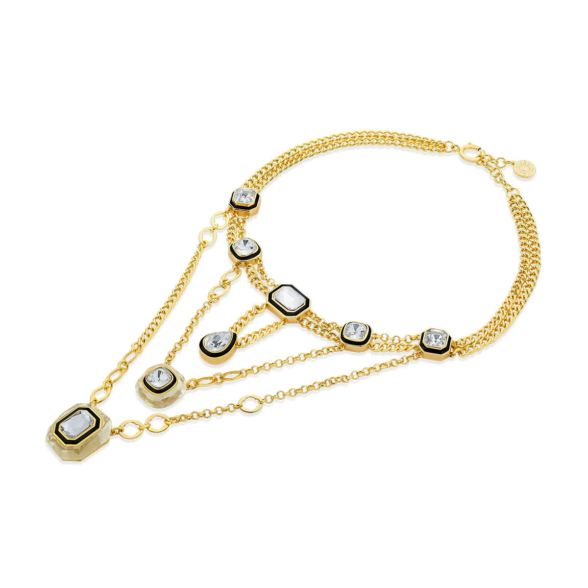 Bougie Infinity Cut Crystal Statement  Necklace