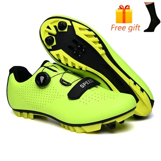 Carbon Fibre Men Fahrradschuh Atmungsaktiver Triathlon Mountainbike Sneaker Man Sport Road Racing Schuhe Spin Buckle
