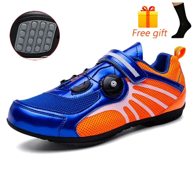 Carbon Fibre Men Fahrradschuh Atmungsaktiver Triathlon Mountainbike Sneaker Man Sport Road Racing Schuhe Spin Buckle
