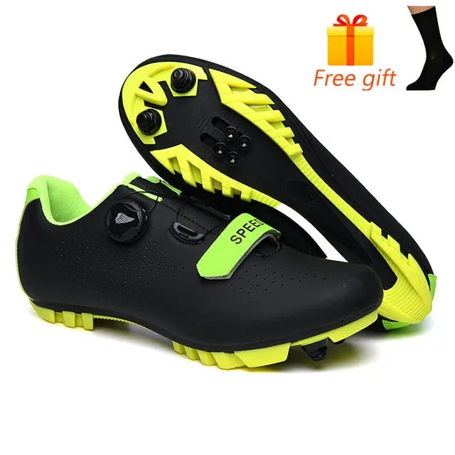 Carbon Fibre Men Fahrradschuh Atmungsaktiver Triathlon Mountainbike Sneaker Man Sport Road Racing Schuhe Spin Buckle