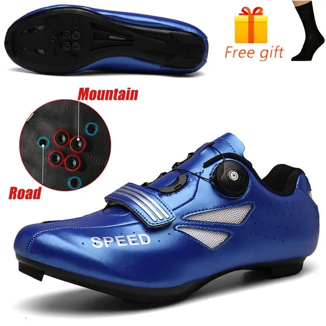 Carbon Fibre Men Fahrradschuh Atmungsaktiver Triathlon Mountainbike Sneaker Man Sport Road Racing Schuhe Spin Buckle
