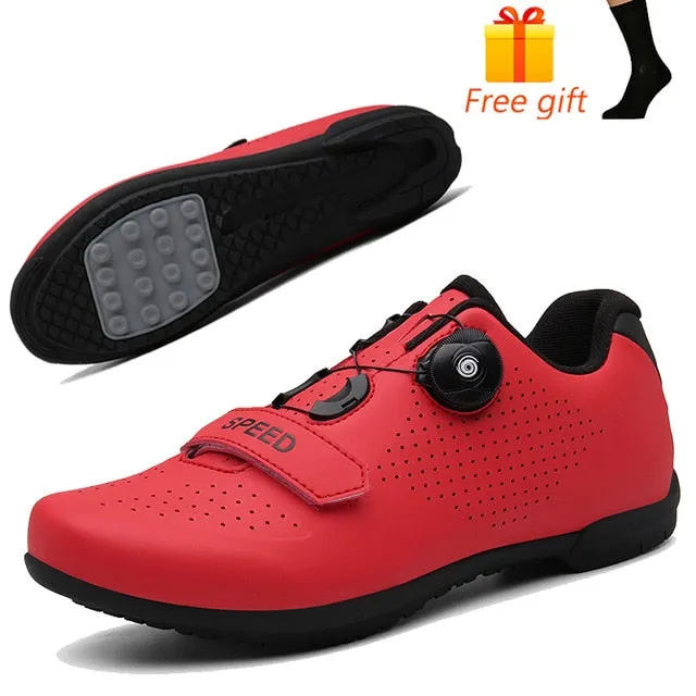 Carbon Fibre Men Fahrradschuh Atmungsaktiver Triathlon Mountainbike Sneaker Man Sport Road Racing Schuhe Spin Buckle