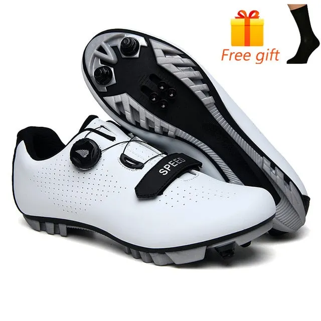 Carbon Fibre Men Fahrradschuh Atmungsaktiver Triathlon Mountainbike Sneaker Man Sport Road Racing Schuhe Spin Buckle