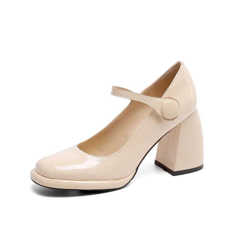 Claire Chunky Heel Mary Janes Pumps