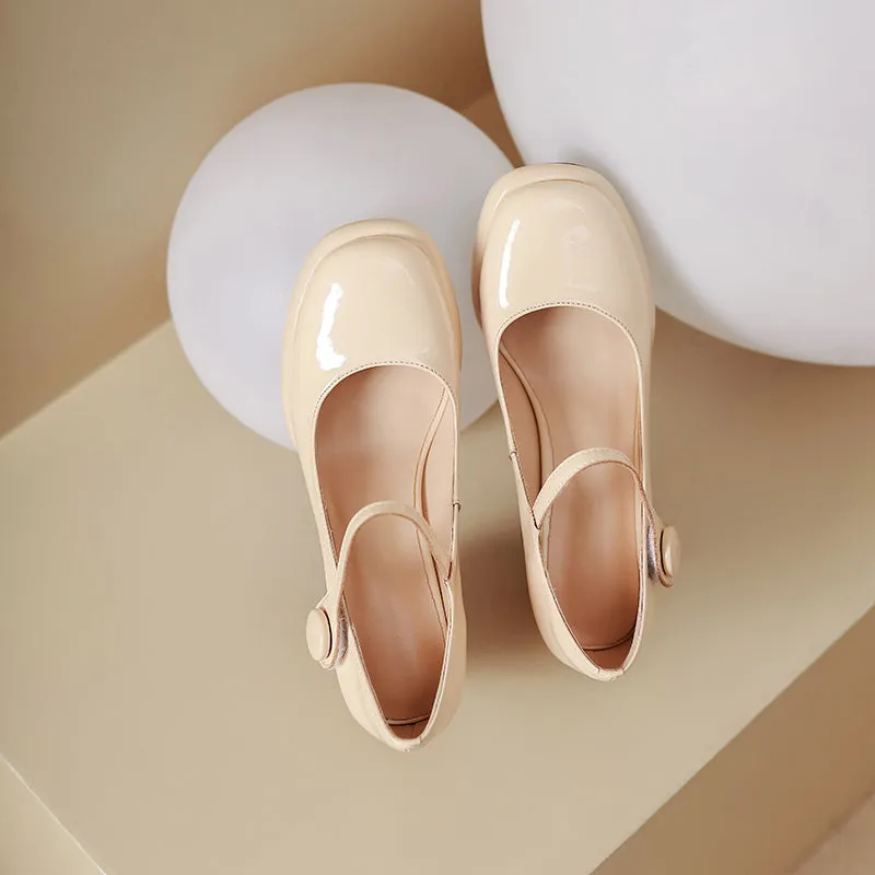 Claire Chunky Heel Mary Janes Pumps
