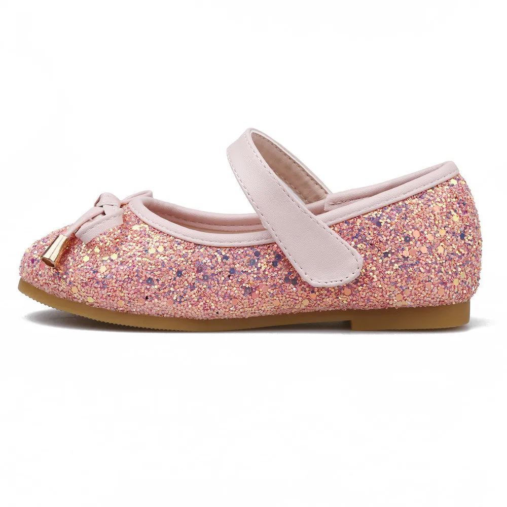 Glitter Ballerina Flat Shoes Slip on Mary Jane for Girls