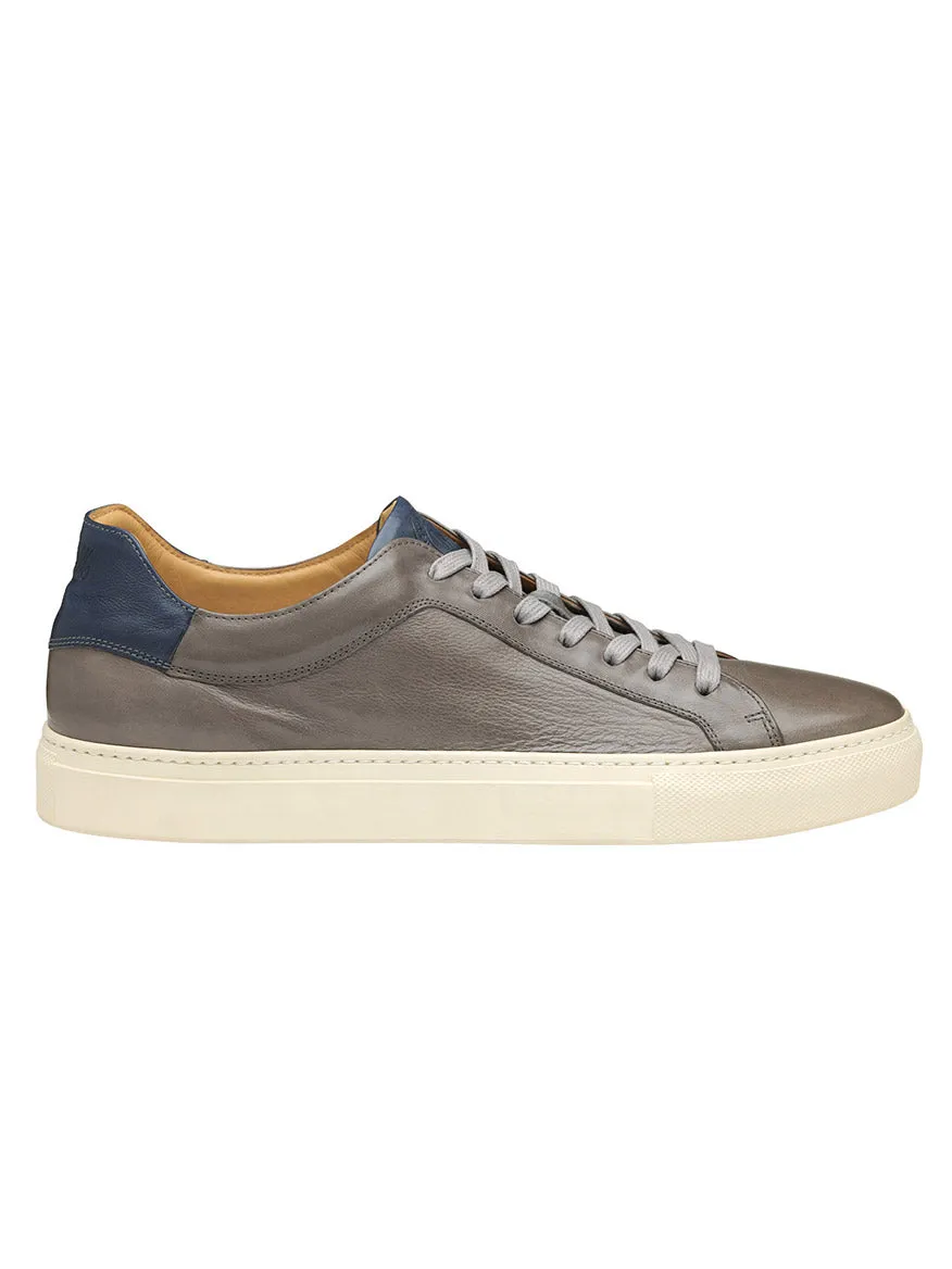 J & M Collection Jared Lace-To-Toe in Grey Italian Calfskin