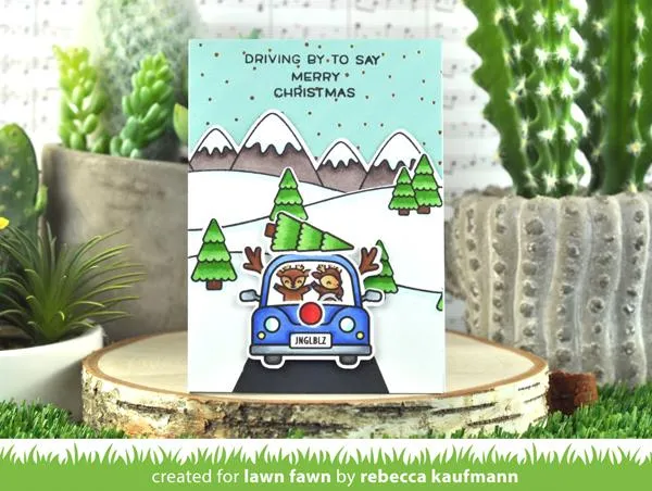 LAWN FAWN: Over the Mountain Border | Lawn Cuts Die.