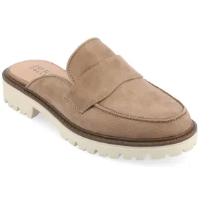 Miycah Muled Loafer Flats in Faux Suede