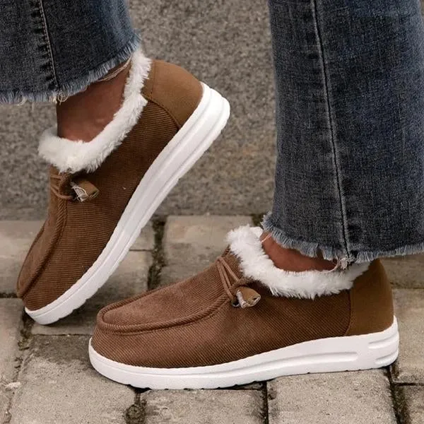 Purpdrank - Women Comfy Flat Heel Slip-On Boots