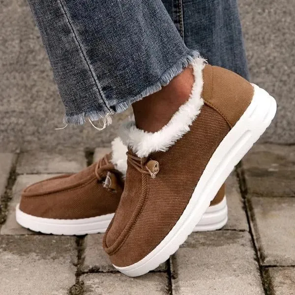 Purpdrank - Women Comfy Flat Heel Slip-On Boots