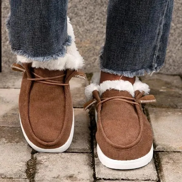Purpdrank - Women Comfy Flat Heel Slip-On Boots