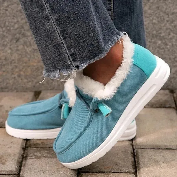 Purpdrank - Women Comfy Flat Heel Slip-On Boots