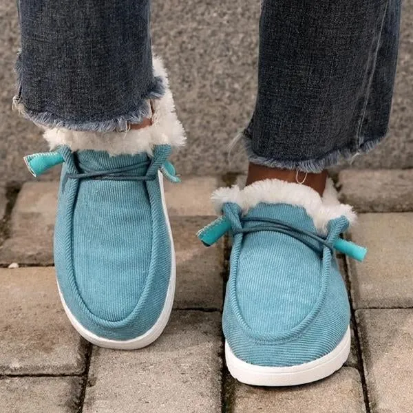 Purpdrank - Women Comfy Flat Heel Slip-On Boots