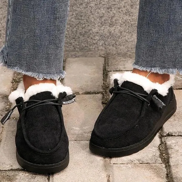 Purpdrank - Women Comfy Flat Heel Slip-On Boots