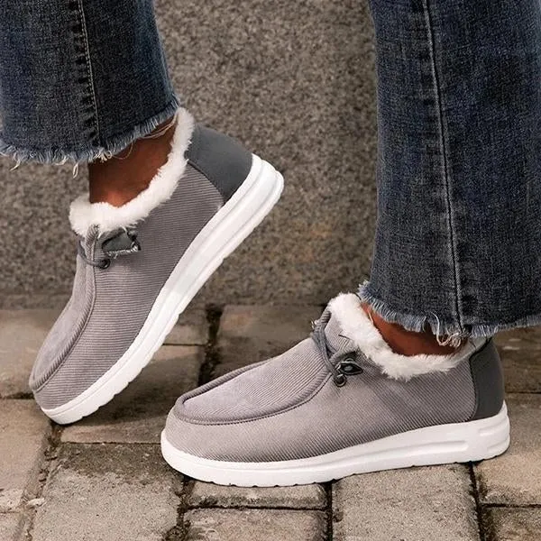 Purpdrank - Women Comfy Flat Heel Slip-On Boots