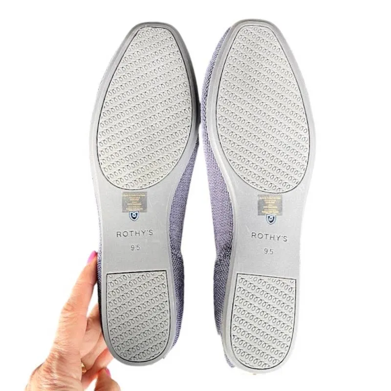 Rothy’s Rounded Toe Flats Shoes Comfort Navy Size 9.5 Sustainable New