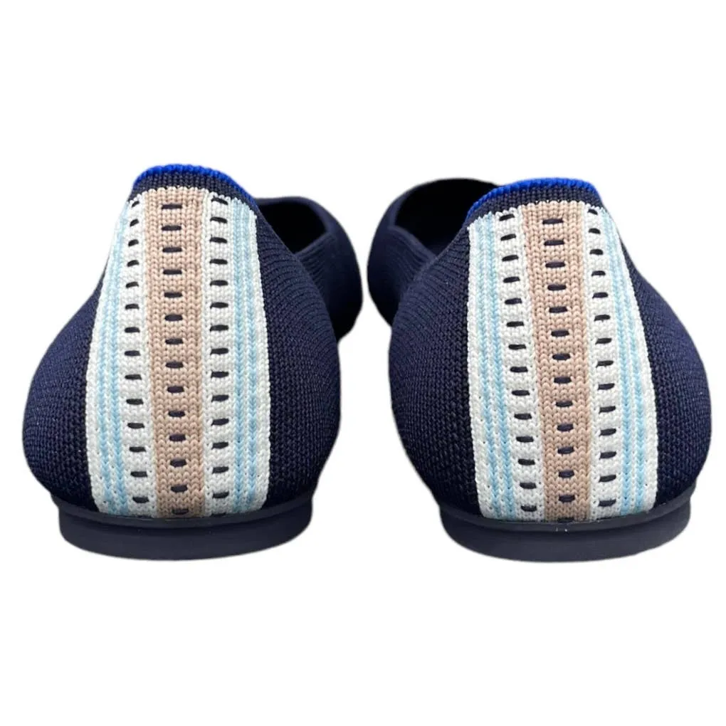 Rothy’s Rounded Toe Flats Shoes Comfort Navy Size 9.5 Sustainable New