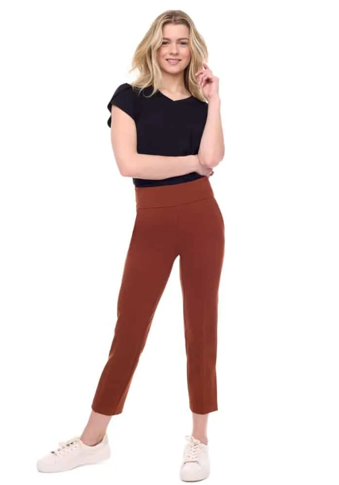 UP67930 Ponte Crop Vent Pant